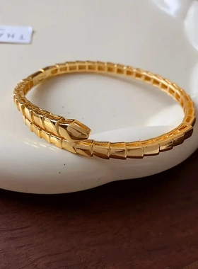 真金电镀锆石钉子手镯小众高级感新款手环百搭时尚精致手饰女