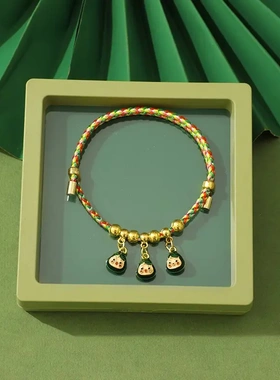 礼盒装五彩绳女手工编织粽子端午节手绳民族风红绳成人儿童款手链