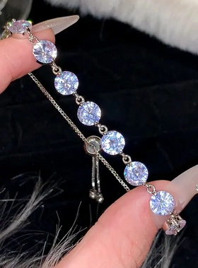 爱心锆石手链女韩系时尚ins小众精致手环闺蜜百搭甜酷风手饰