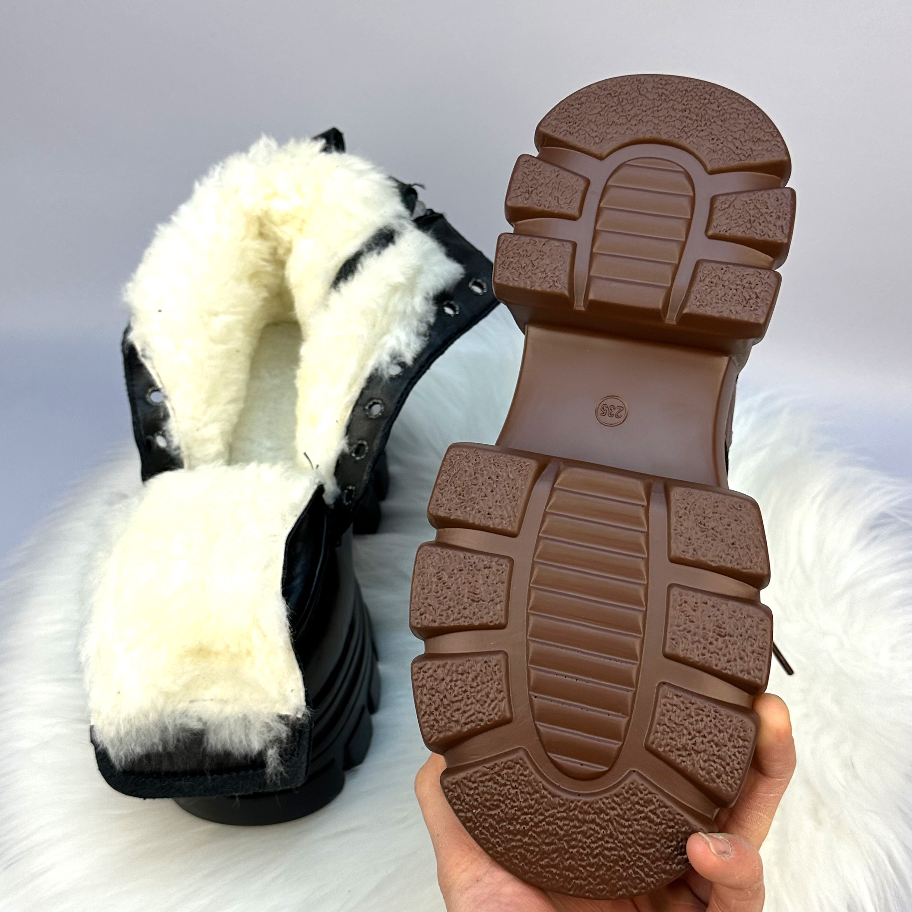 10cm羊毛马丁靴女款增高加绒厚底皮毛一体雪地靴女冬防寒短筒真皮,淘宝优惠券,粉丝福利购,淘宝优惠卷