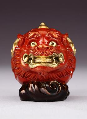 铜欣祥 彩铜吞财貔貅摆件办公室桌面迷你小貔貅家居瑞兽摆设