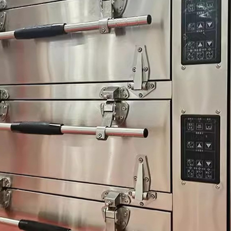 不锈钢圆底双联动把手蒸箱蒸柜拉手冷库门锁恒温烘箱工业烤箱把手 - 图0