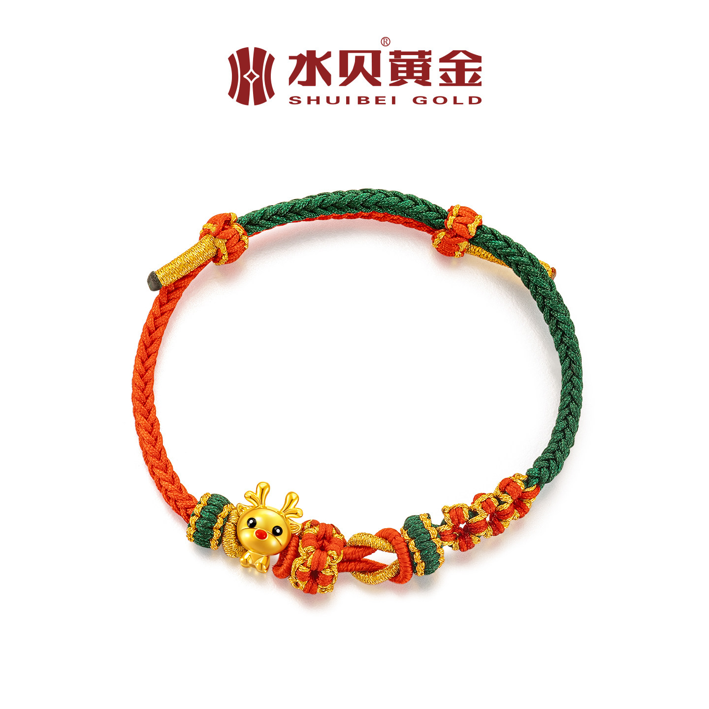水贝黄金官方旗舰店足金999一鹿同行手绳小克重金手链送女友礼物,淘宝优惠券,粉丝福利购,淘宝优惠卷