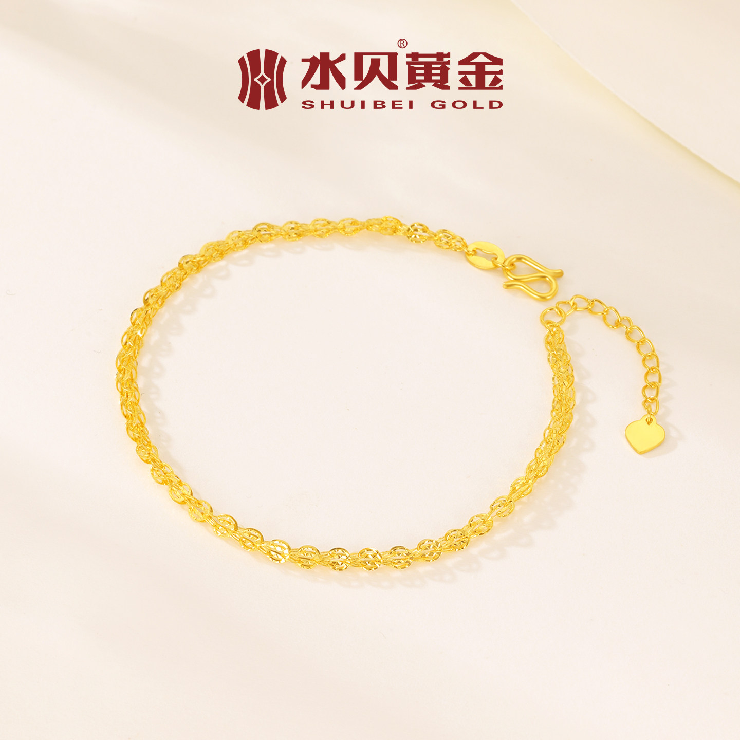 水贝黄金官方旗舰店足金999全凤尾手链女款纯金小克重黄金礼物,淘宝优惠券,粉丝福利购,淘宝优惠卷