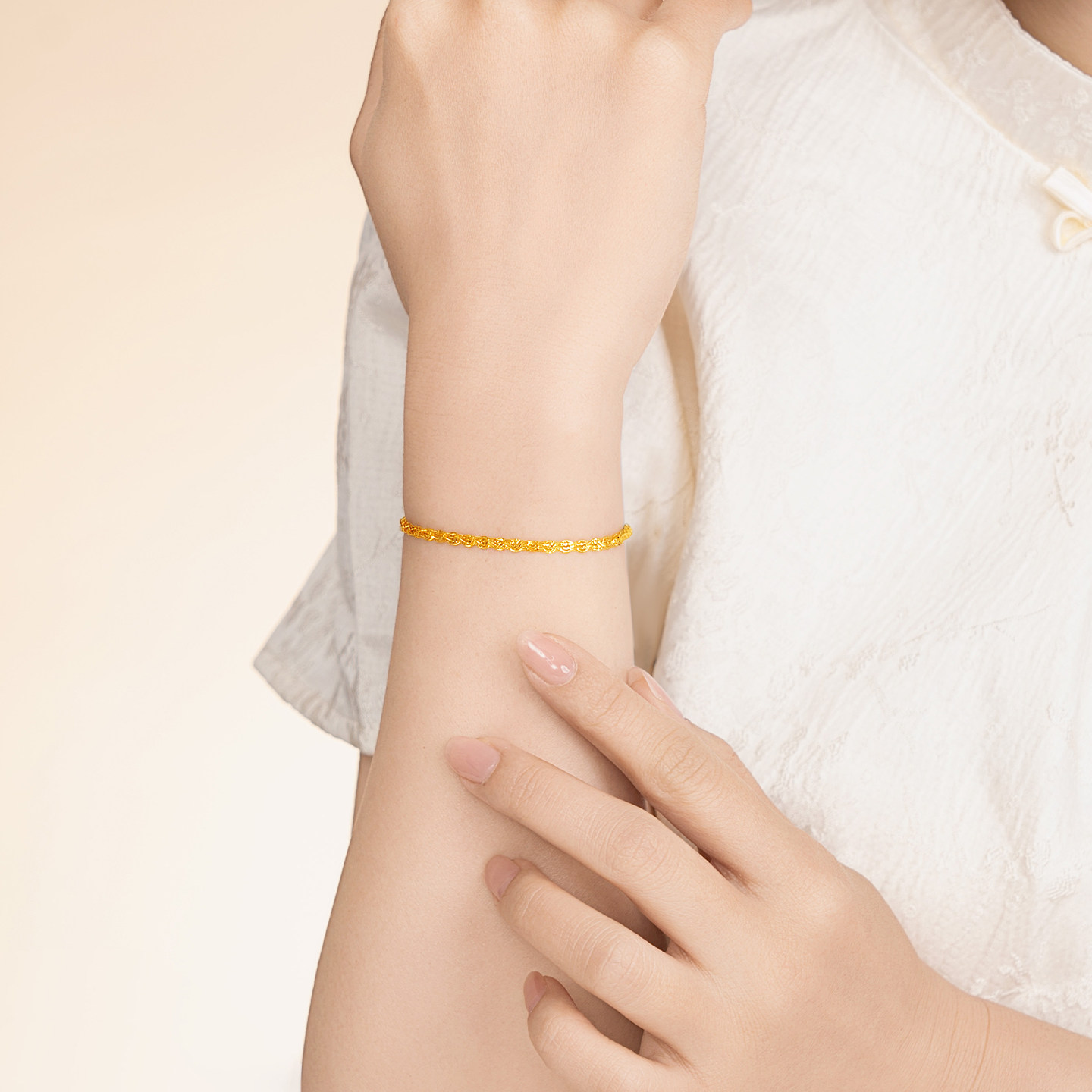 水贝黄金官方旗舰店足金999全凤尾手链女款纯金小克重黄金礼物,淘宝优惠券,粉丝福利购,淘宝优惠卷