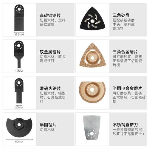 3545德国万用宝配件片刀修边机金属工锯片多直功能快木切割打磨片 - 图1