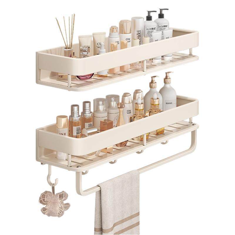 奶油风卫生间置物架洗漱台免打孔壁挂浴室阳台墙上洗手间收纳架子,淘宝优惠券,粉丝福利购,淘宝优惠卷
