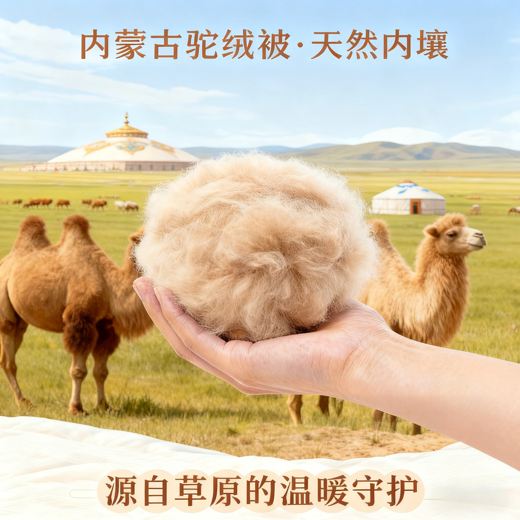 清红驼绒被内蒙古纯驼绒被子高端加厚保暖全棉驼毛冬被春秋棉被芯,淘宝优惠券,粉丝福利购,淘宝优惠卷