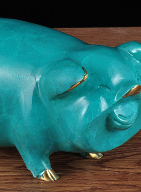 彩铜猪摆件招财生肖猪工艺品家居客厅电视柜猪装饰品乔迁新居礼品