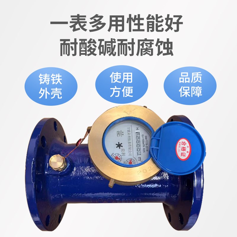 大口径法兰水表国标dn100dn80dn150 LXL螺翼式LXS旋翼式工业商用 - 图0