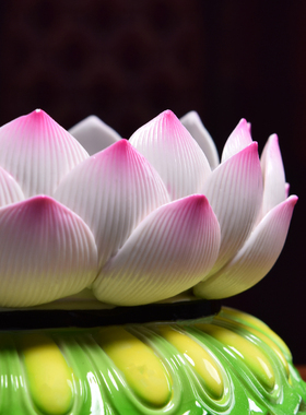 戴玉堂陶瓷莲花底座圆形台佛像垫高观音菩萨底座座台供奉供佛神像