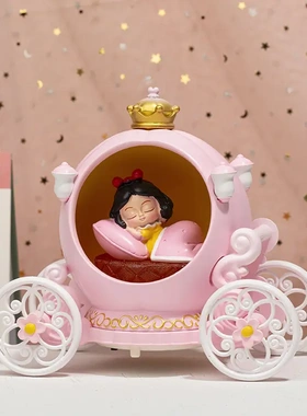 童话公主马车星星灯少儿音乐款送闺蜜生日礼物学生桌面摆件