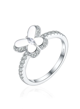 s925纯银戒指女高级感新款结排戒同款925银女戒轻奢