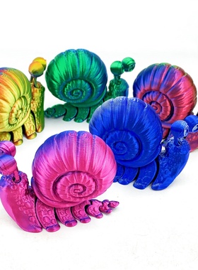 3D打印仿真动物蜗牛模型可爱蜗牛手办夜市摆地摊爆款家居装饰摆件