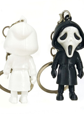 3D打印创意十足独特小众背包挂件鬼脸杀手钥匙扣节日精美礼物摆件