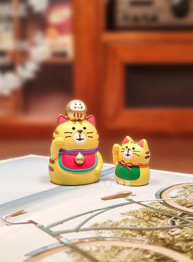 招财招福好运连连猫咪装饰小摆件送朋友家用入户玄关转运布置品