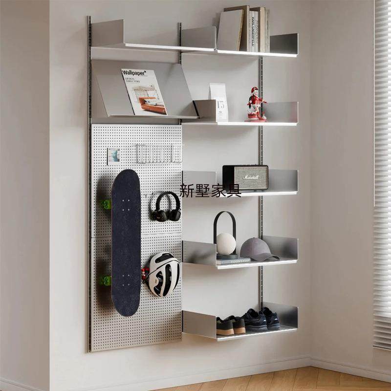 中古轨道置物架客厅多功能陈列架卧室可调节书架壁挂式多层储物柜,淘宝优惠券,粉丝福利购,淘宝优惠卷