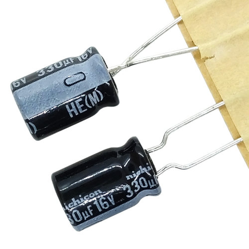 100只16v330uf尼吉康HE高频低阻主板滤波进铝电解电容器105度8*11 - 图3