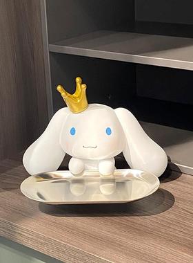 玉桂狗托盘大耳狗摆件客厅家居轻奢玄关钥匙收纳桌面乔迁新居礼物