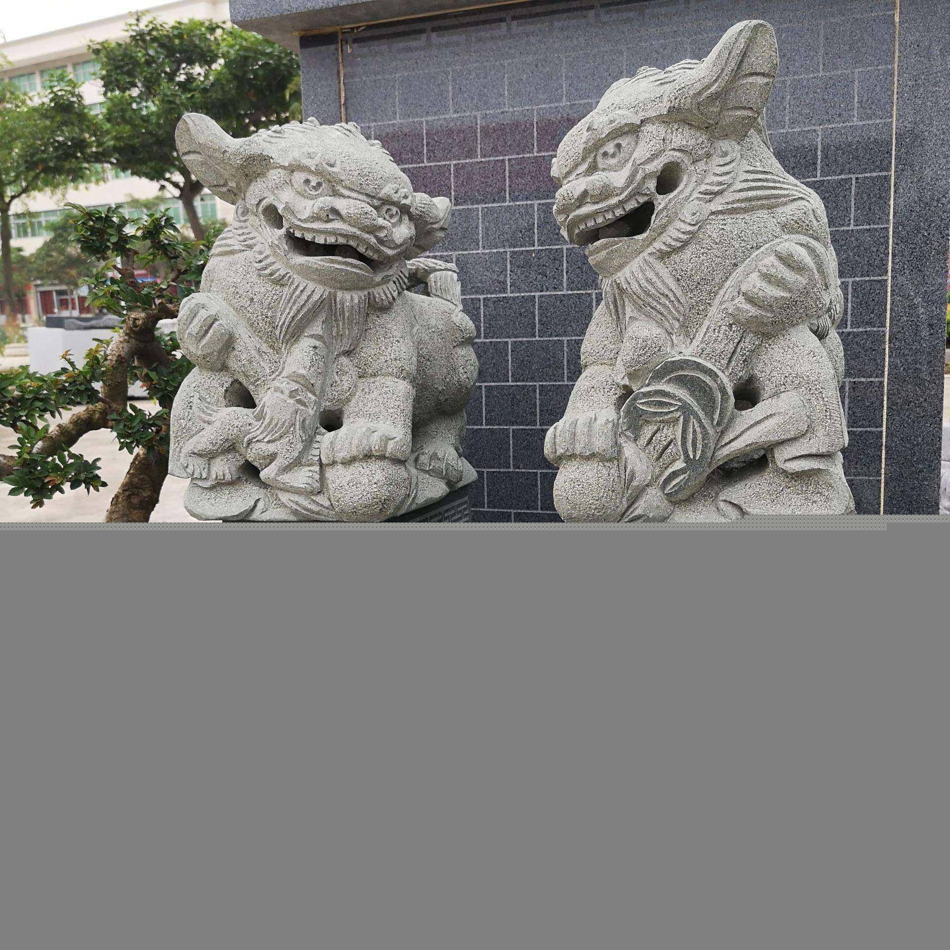 石雕大石狮子看门石墩庭院门口景观雕塑摆件青石狮子一对,淘宝优惠券,粉丝福利购,淘宝优惠卷