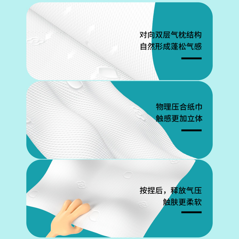 植护捏捏纸大包趣味抽纸餐巾卫生纸巾整箱批家用实惠装擦手用纸