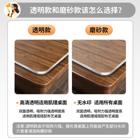 Transparent table mat soft glass pvc tablecloth waterproof and oil-proof no-wash anti-scald coffee table table mat soft plastic crystal plate