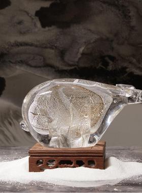 现代新中式覆古不规则陶瓷花瓶摆件样板间客厅办公室桌面装饰组合