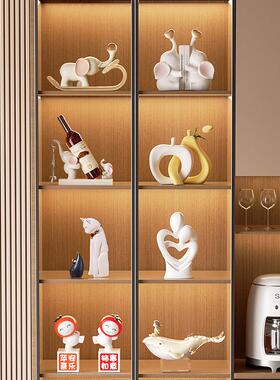 高级感摆件新家乔迁布置创意家居软装现代轻奢客厅展示酒柜装饰品