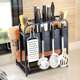 04 stainless steel knife stand knife rack storage rack kitchen 3 supplies knife seat storage rack KIW cutting board forest rack anvil