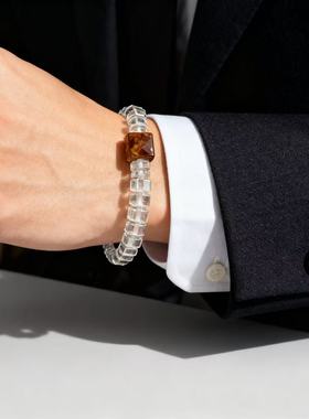 天然白水晶直切手串白水晶DIY手串