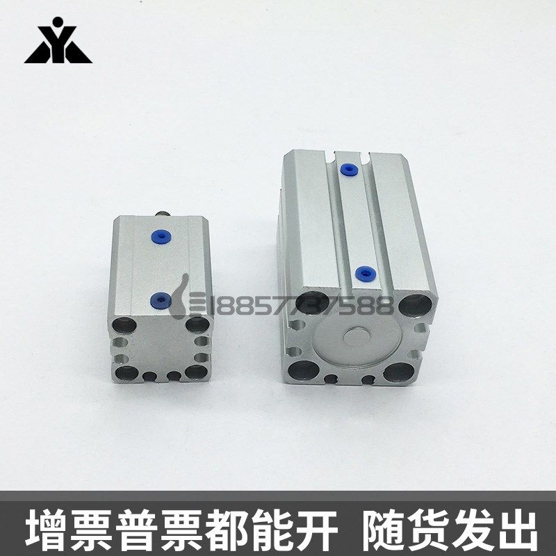 CQSB20-5-10-15-20-25-30-40-50D-75-100DC 不带磁内牙 薄型气缸 - 图3