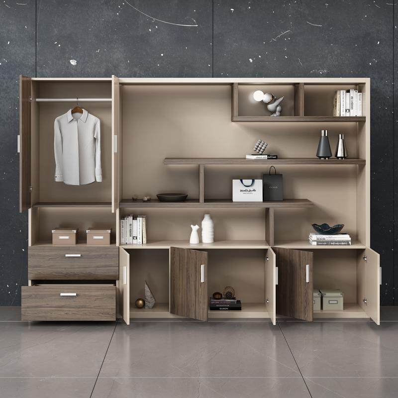 办公室落地书柜老板文件柜简约高档木质背景资料柜子办公家具组合,淘宝优惠券,粉丝福利购,淘宝优惠卷