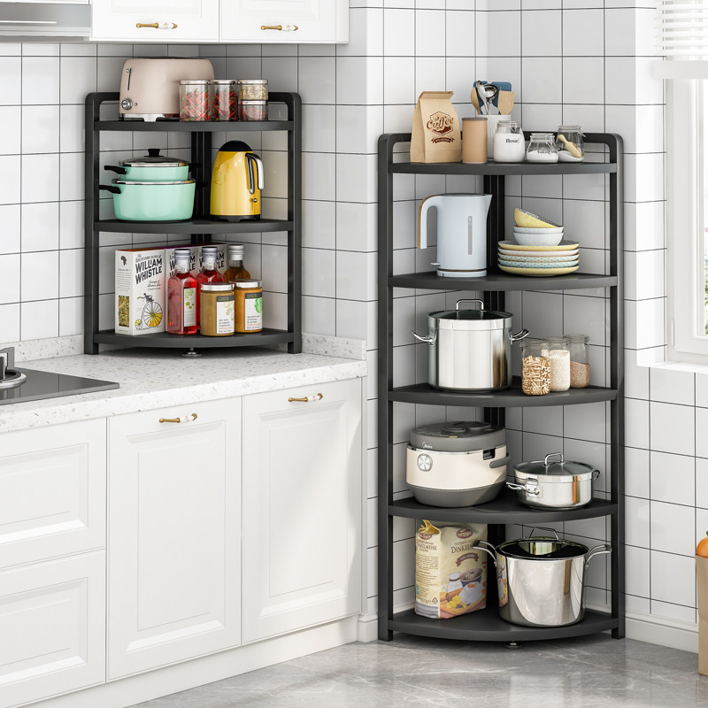 锅架厨房转角置物架多功能家用台面拐角架锅具多层落地三脚收纳架,淘宝优惠券,粉丝福利购,淘宝优惠卷