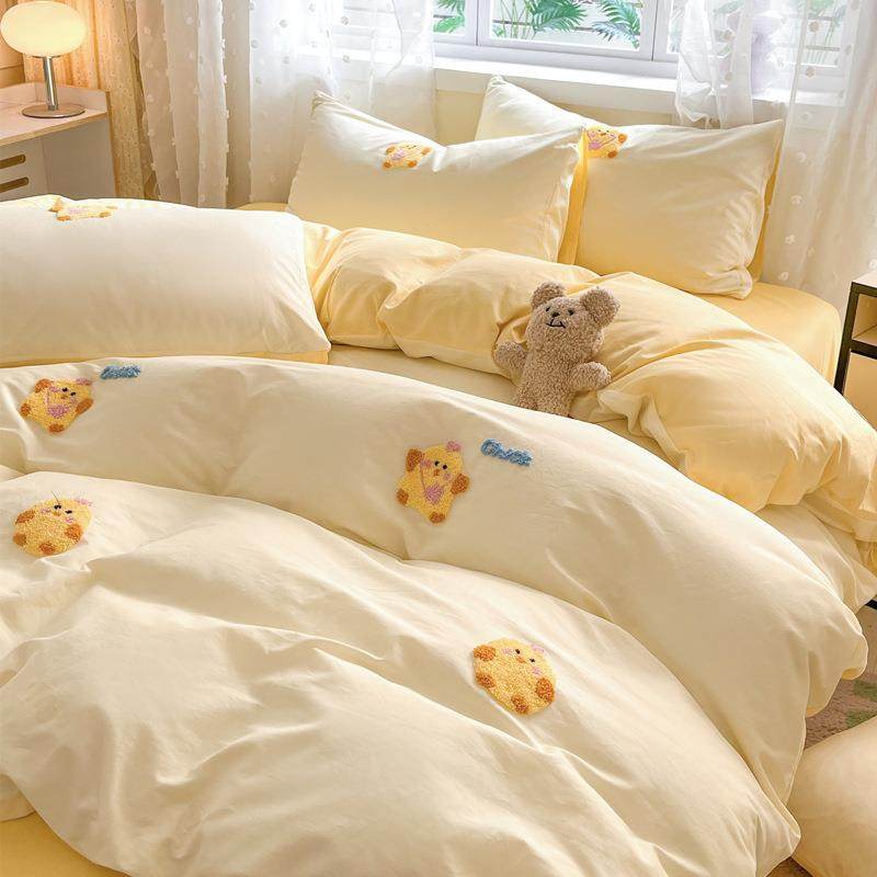 宿舍四件套全棉三件套卡通床单被套床上2024可爱新款床品儿童纯棉,淘宝优惠券,粉丝福利购,淘宝优惠卷