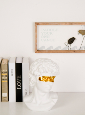 简约大卫北欧轻奢雕塑摆件石膏头像客厅样板房软装饰品艺术摆设