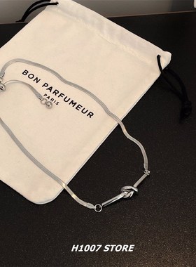 嘻哈冷淡风打结趣味蛇骨链短款钛钢男款项链女锁骨链不掉色毛衣链