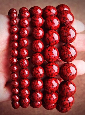 本命年朱砂手串男士高含量天然原矿晶体砂手链女款礼物佩戴高纯度