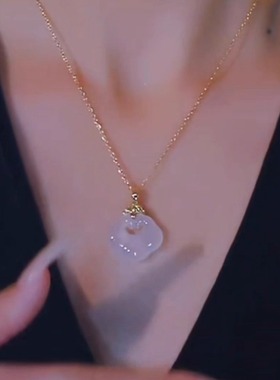 精致气质新款如意锁项链女新中式