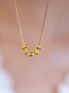 爆款新款五连转运珠项链轻奢