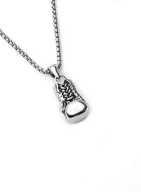 欧美货源 街头般若面具吊坠 嘻哈百搭款钛钢项链个性男士项饰