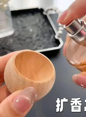 不倒翁扩香木圆形精油扩香香薰散香车载办公室家用卧室扩香器摆HR