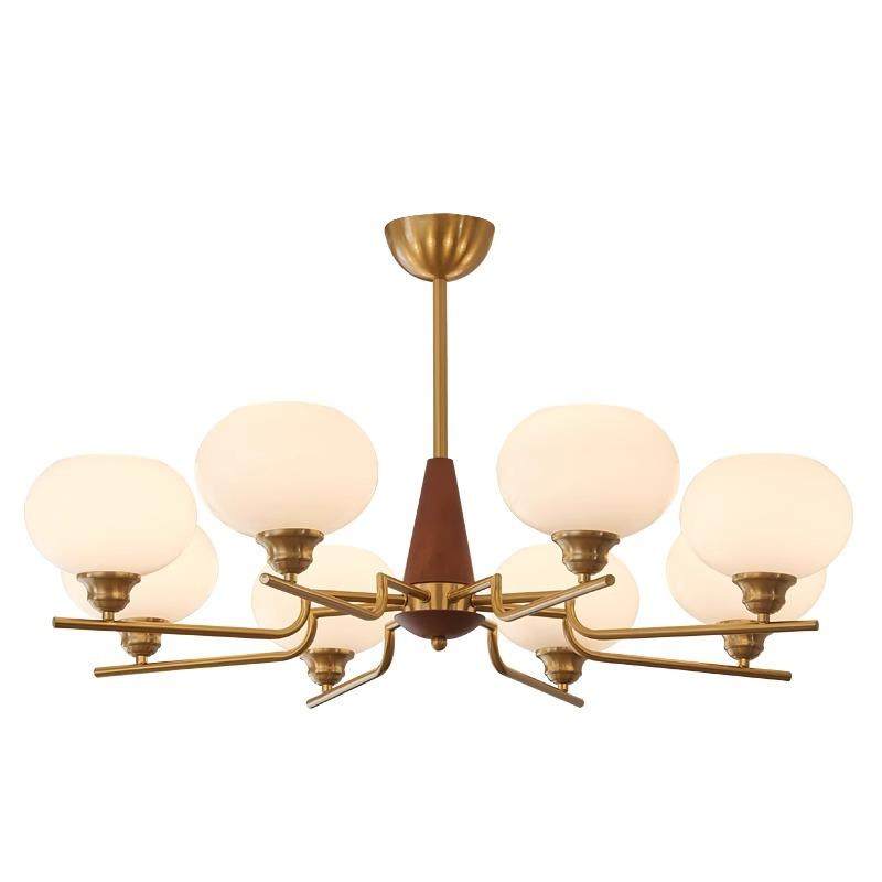 法式客厅吊灯中古风美式复古胡桃色全光谱护眼餐厅卧室灯柿子吊灯,淘宝优惠券,粉丝福利购,淘宝优惠卷