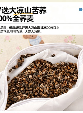 双层纱荞麦壳圆柱全棉护颈椎枕头