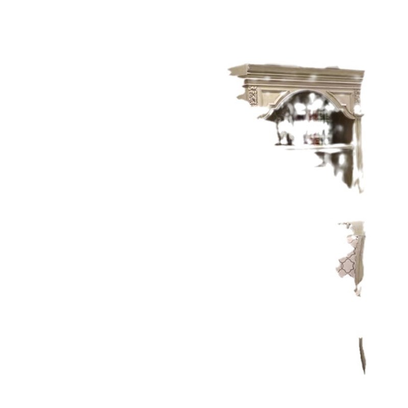 美式复古书柜实木欧式雕花客厅书架做旧陈列架置物架法式轻奢现代 - 图0