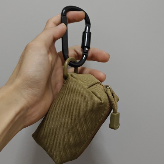 户外运动多功能收纳钥匙包战术风小挂包蓝牙耳机包卡包加厚牛津布