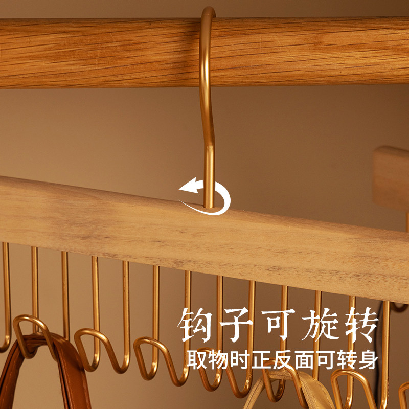 香樟木实木衣架丝巾n领带架挂钩家用内衣波浪衣柜多功能晾衣架,淘宝优惠券,粉丝福利购,淘宝优惠卷