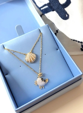 hefang海洋奇遇项链闪闪海贝耳钉