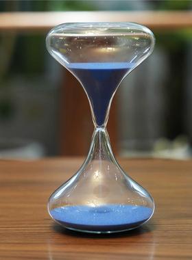 创意哑铃沙漏计时器30分钟玻璃沙漏个性现代风家居桌面摆件送朋友