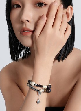 串珠国风手链女生珠子手串轻奢小众精致复古手镯高颜值学生党手环