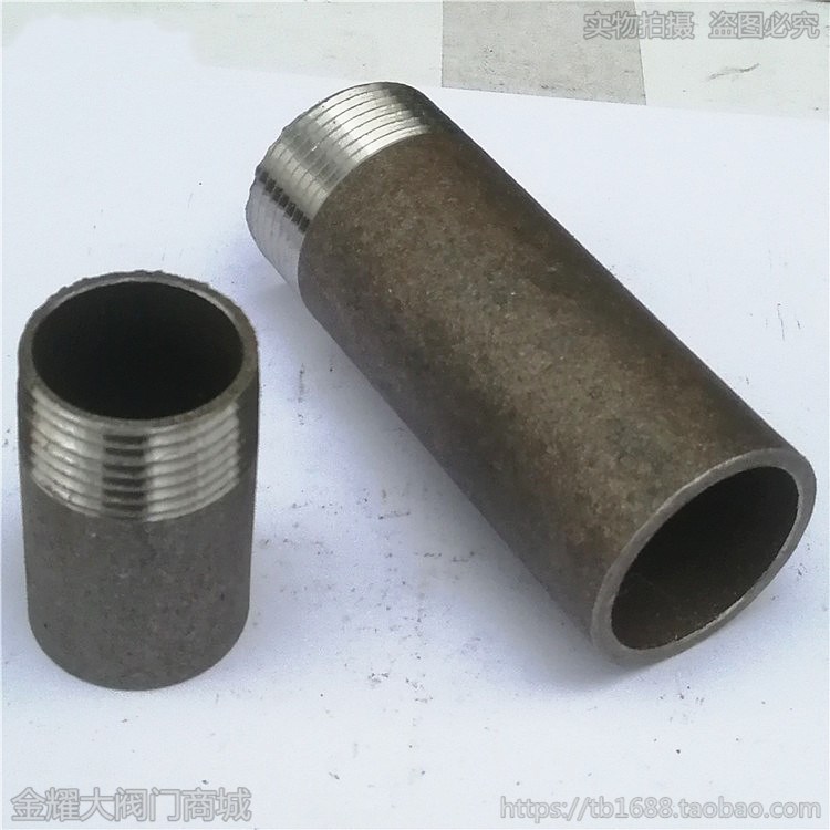 碳钢焊接单头牙无缝钢管单头丝焊接外丝牙接头4分6分1寸20DN15 25 - 图1